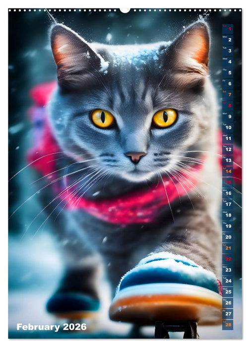 Outdoor sports for cats (CALVENDO Monthly Calendar 2026)