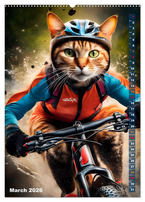 Outdoor sports for cats (CALVENDO Monthly Calendar 2026)