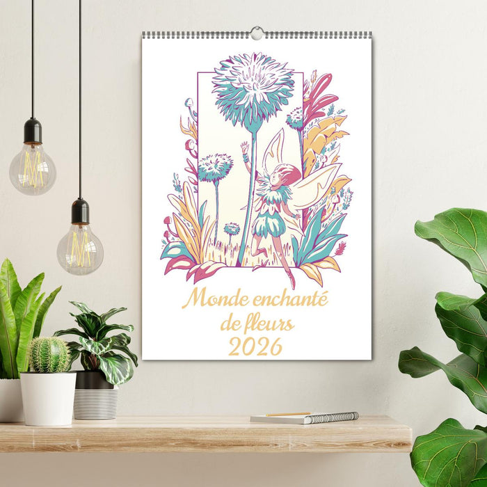 Monde enchanté de fleurs (CALVENDO Calendrier mensuel 2026)