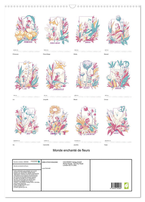 Monde enchanté de fleurs (CALVENDO Calendrier mensuel 2026)
