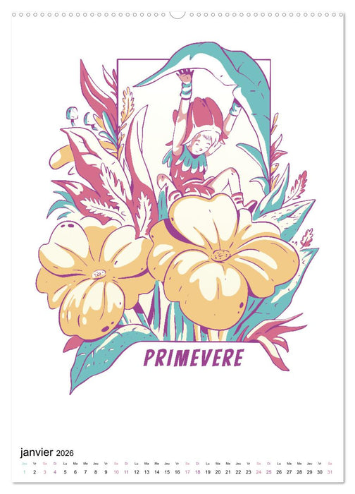 Monde enchanté de fleurs (CALVENDO Calendrier mensuel 2026)