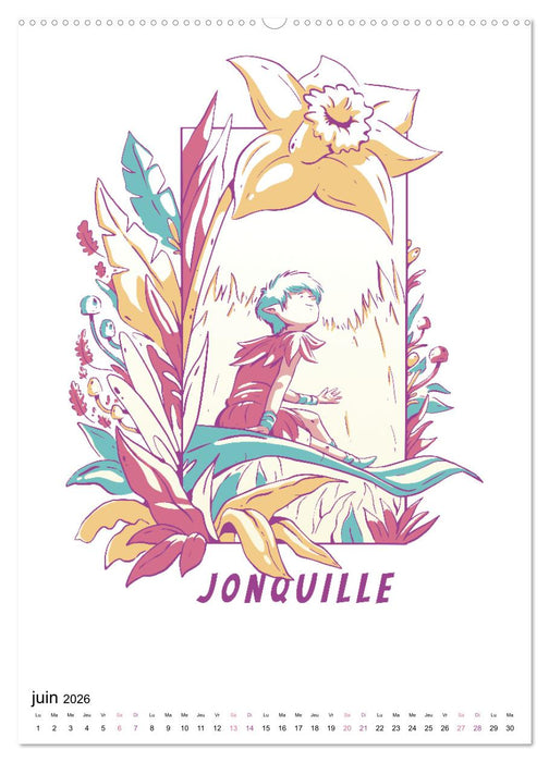 Monde enchanté de fleurs (CALVENDO Calendrier mensuel 2026)