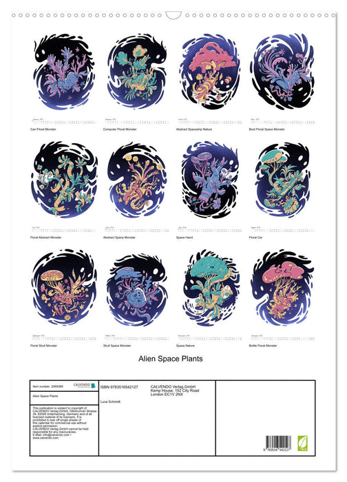 Alien Space Plants (CALVENDO Monthly Calendar 2026)
