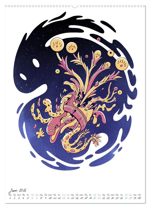 Alien Space Plants (CALVENDO Monthly Calendar 2026)