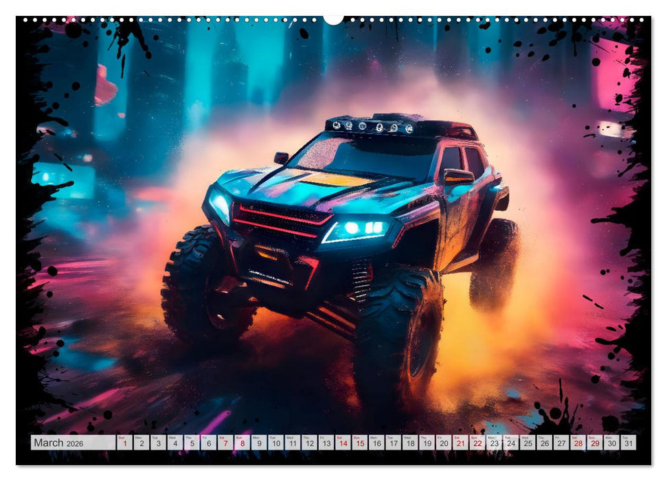 OFF-ROAD CARS Amazing AI-generated vehicles (CALVENDO Premium-Calendar 2026)