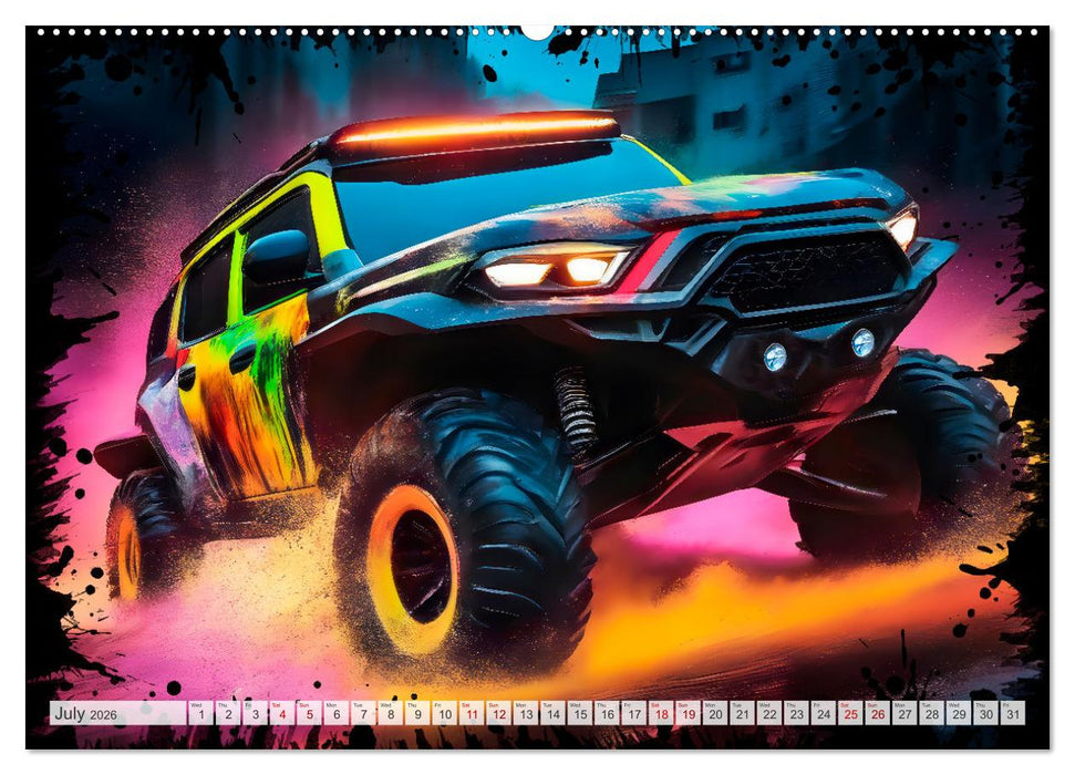 OFF-ROAD CARS Amazing AI-generated vehicles (CALVENDO Premium-Calendar 2026)