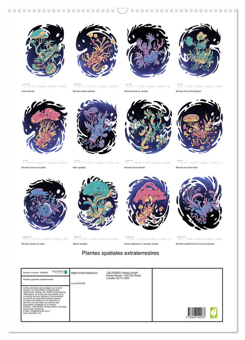 Plantes spatiales extraterrestres (CALVENDO Calendrier mensuel 2026)