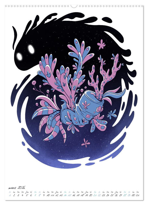 Plantes spatiales extraterrestres (CALVENDO Calendrier mensuel 2026)