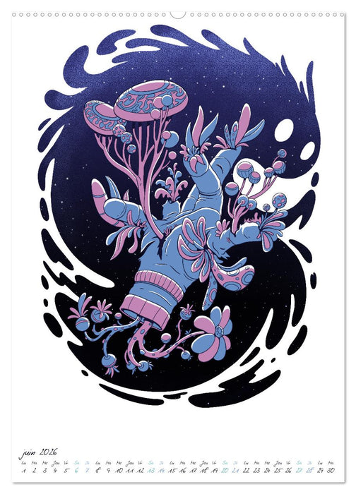 Plantes spatiales extraterrestres (CALVENDO Calendrier mensuel 2026)