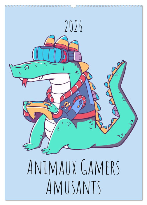 Animaux Gamers Amusants (CALVENDO Calendrier mensuel 2026)