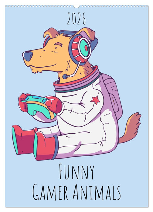 Funny Gamer Animals (CALVENDO Monthly Calendar 2026)