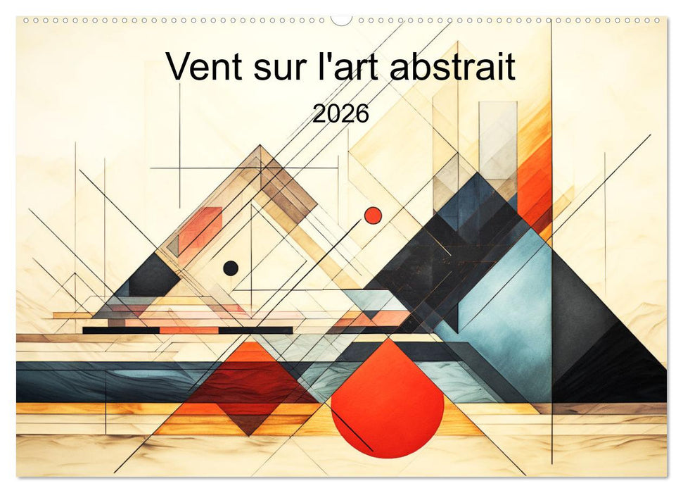 Vent sur l'art abstrait (CALVENDO Calendrier mensuel 2026)