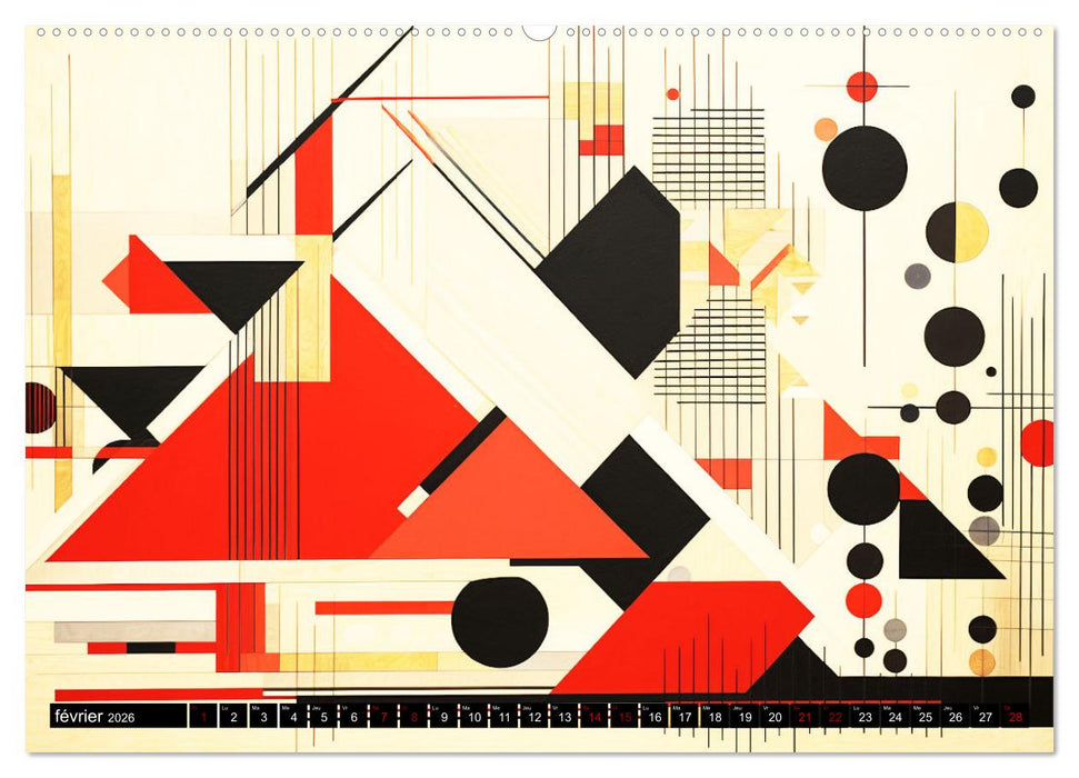 Vent sur l'art abstrait (CALVENDO Calendrier mensuel 2026)
