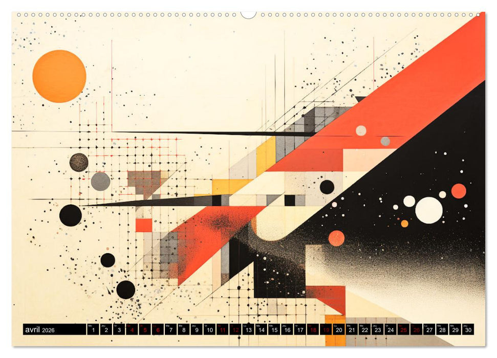 Vent sur l'art abstrait (CALVENDO Calendrier mensuel 2026)