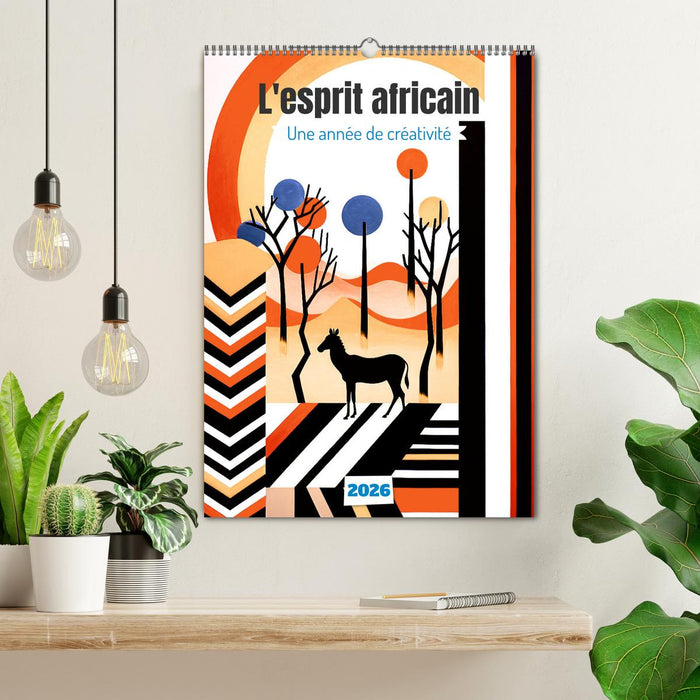 L'esprit africain (CALVENDO Calendrier mensuel 2026)