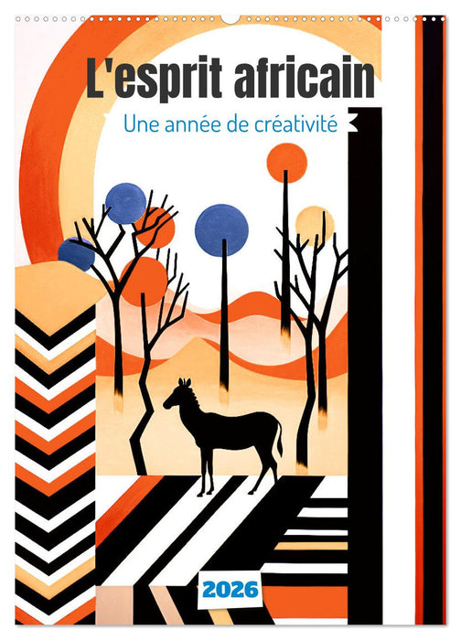 L'esprit africain (CALVENDO Calendrier mensuel 2026)