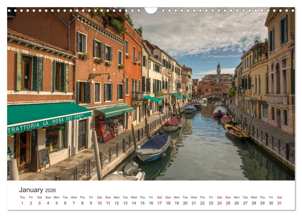 Romantic colors in Venice (CALVENDO Monthly Calendar 2026)