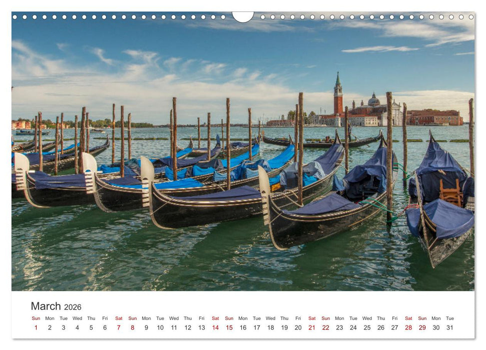Romantic colors in Venice (CALVENDO Monthly Calendar 2026)
