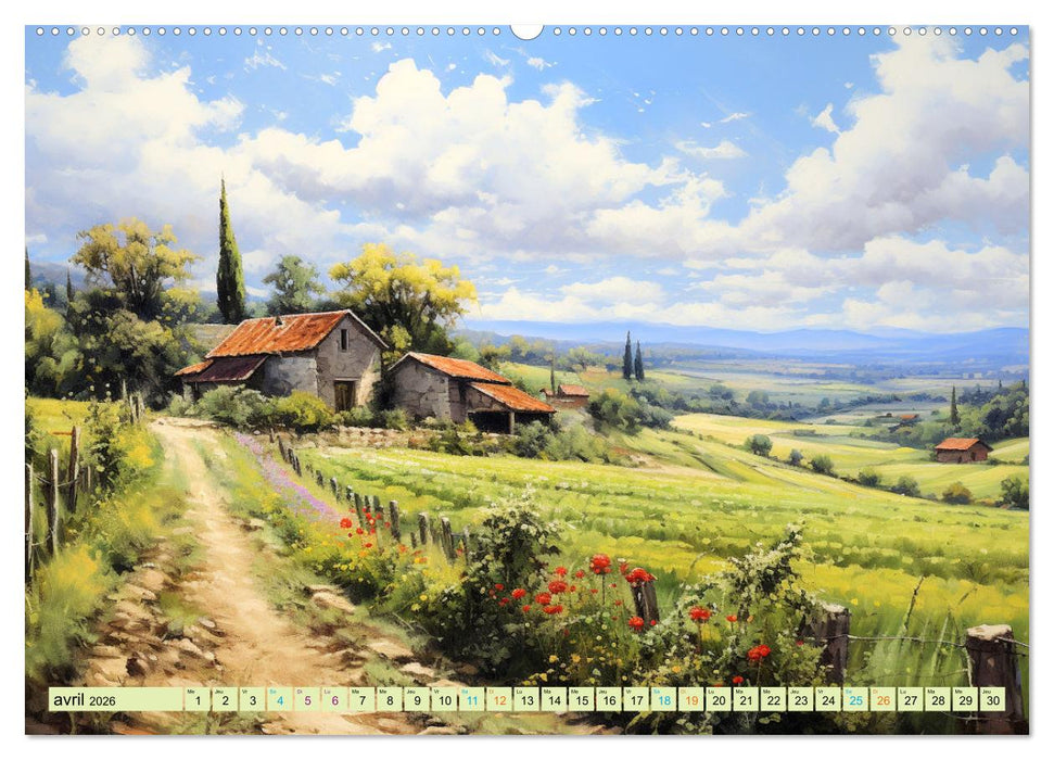 Une vie à la campagne (CALVENDO Calendrier mensuel 2026)