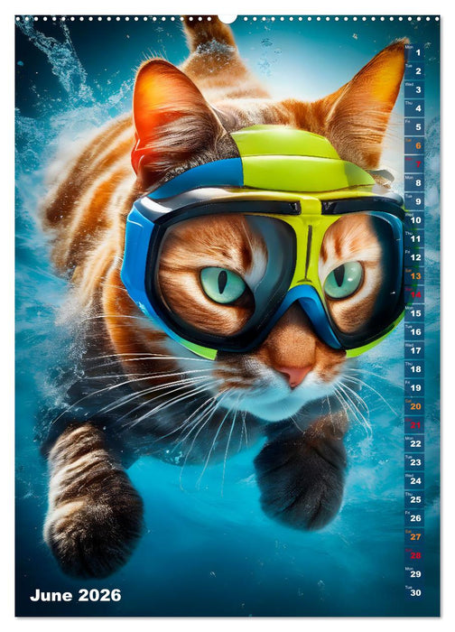 Outdoor sports for cats (CALVENDO Premium-Calendar 2026)