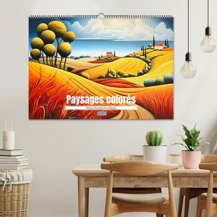 Paysages colorés (CALVENDO Calendrier mensuel 2026)