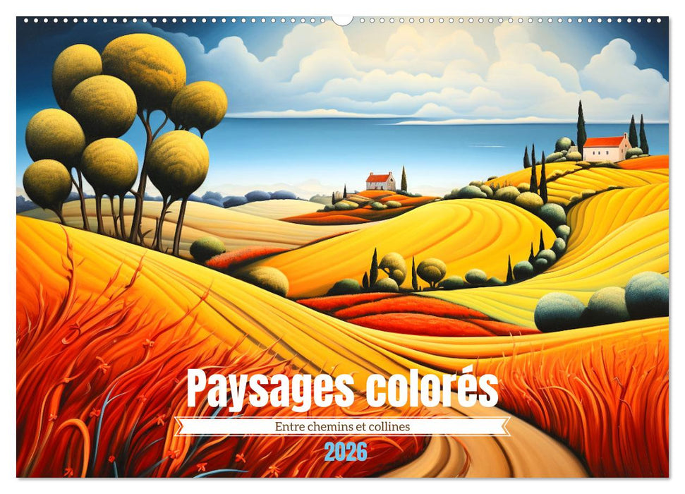 Paysages colorés (CALVENDO Calendrier mensuel 2026)