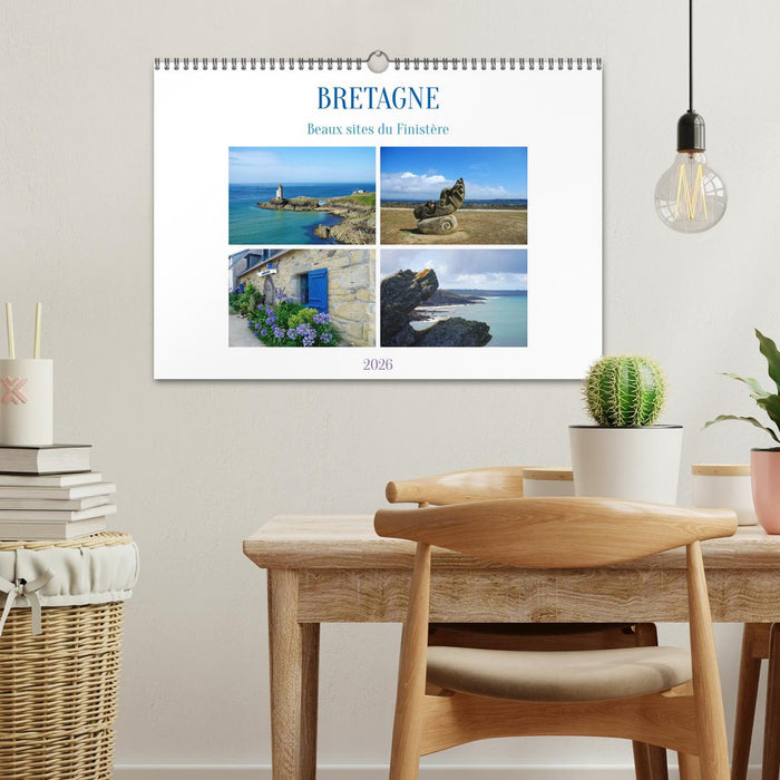Bretagne Beaux sites du Finistère (CALVENDO Calendrier mensuel 2026)