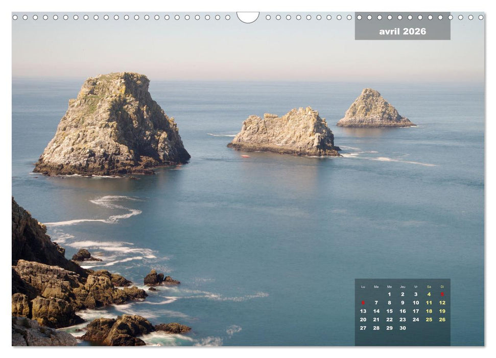 Bretagne Beaux sites du Finistère (CALVENDO Calendrier mensuel 2026)