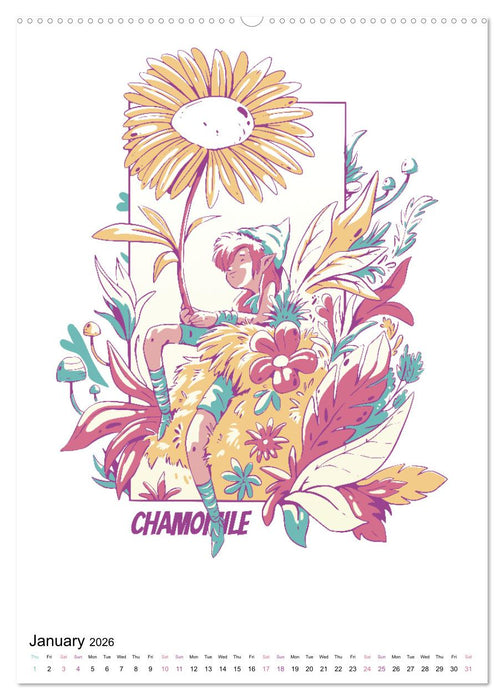 Enchanted World of Flowers (CALVENDO Premium-Calendar 2026)