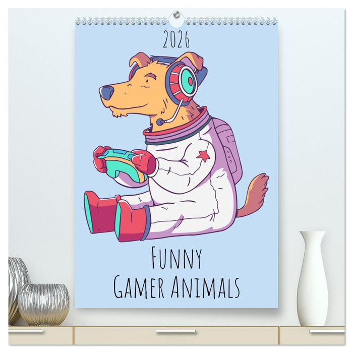 Funny Gamer Animals (CALVENDO Premium-Calendar 2026)