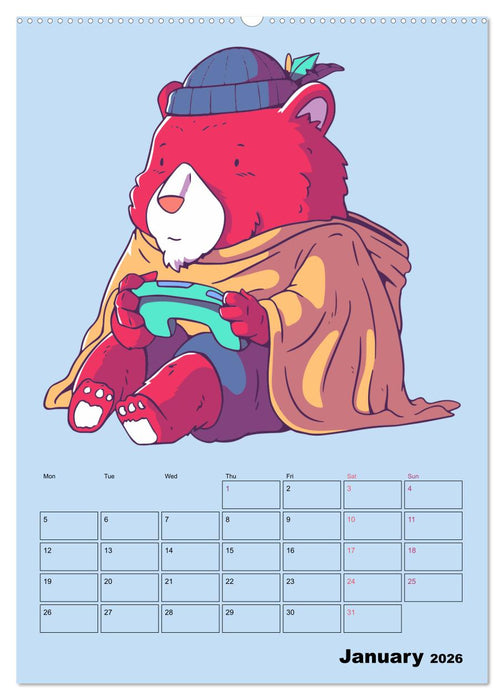 Funny Gamer Animals (CALVENDO Premium-Calendar 2026)