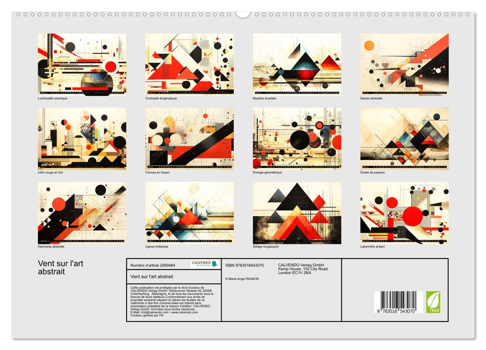 Vent sur l'art abstrait (CALVENDO Calendrier supérieur 2026)