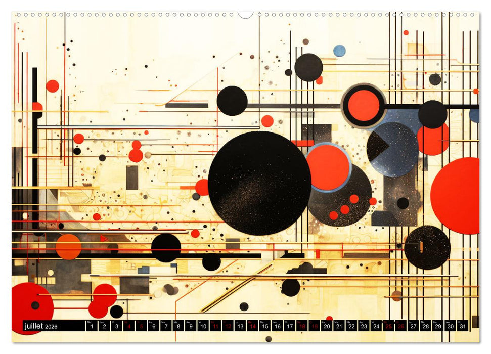 Vent sur l'art abstrait (CALVENDO Calendrier supérieur 2026)