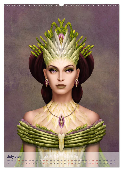 Food Fashion - surreal women's portraits with fruit and vegetable (CALVENDO Premium-Calendar 2026)