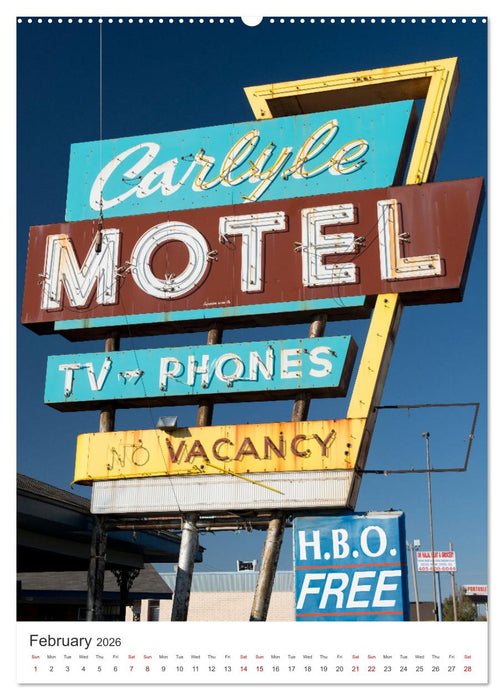 Historic Route 66 Motel (CALVENDO Monthly Calendar 2026)