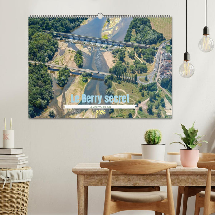 Le Berry secret, le Cher vu du ciel (CALVENDO Calendrier mensuel 2026)