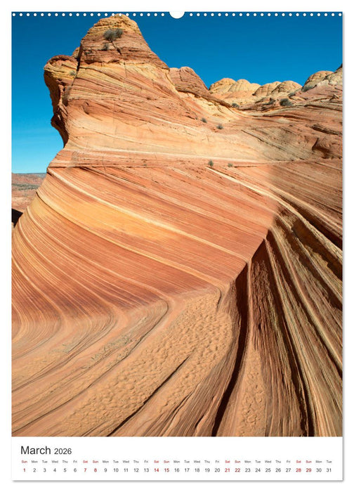 Paria Canyon The Wave (CALVENDO Monthly Calendar 2026)