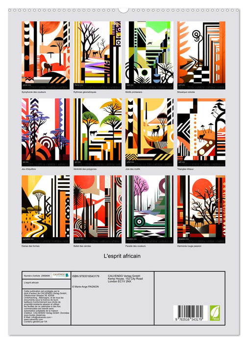 L'esprit africain (CALVENDO Calendrier supérieur 2026)