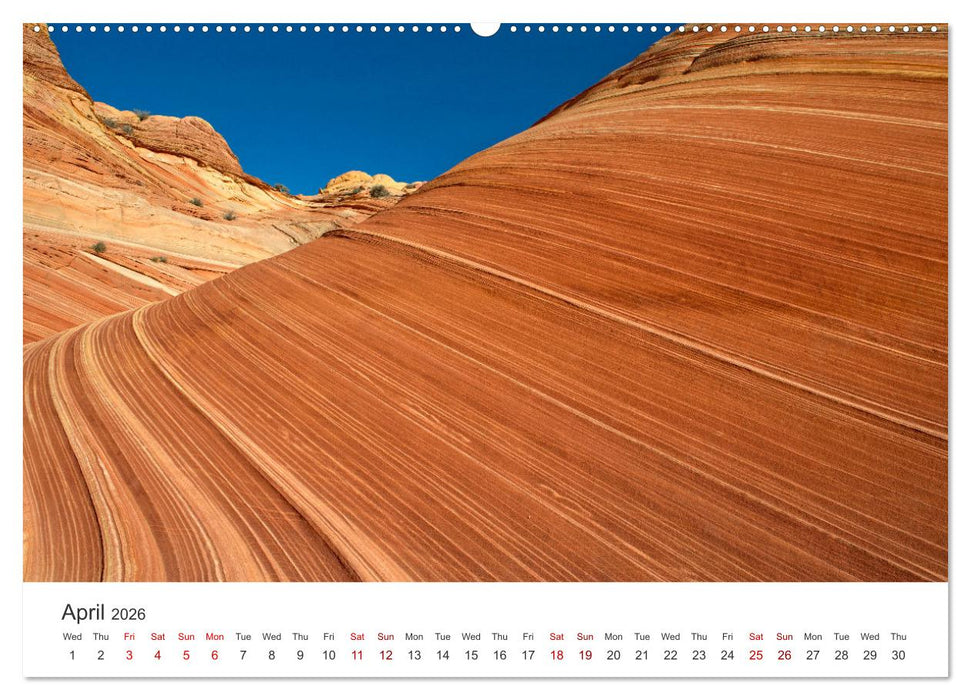 Paria Canyon The Wave (CALVENDO Monthly Calendar 2026)
