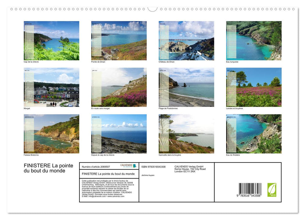 FINISTERE La pointe du bout du monde (CALVENDO Calendrier supérieur 2026)
