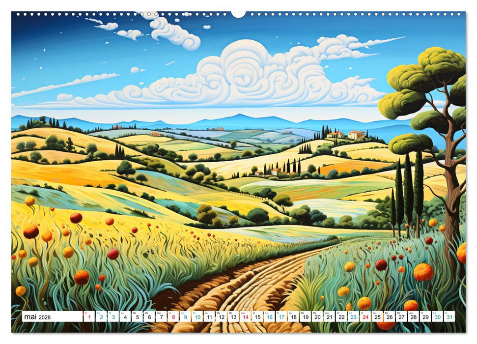 Paysages colorés (CALVENDO Calendrier supérieur 2026)