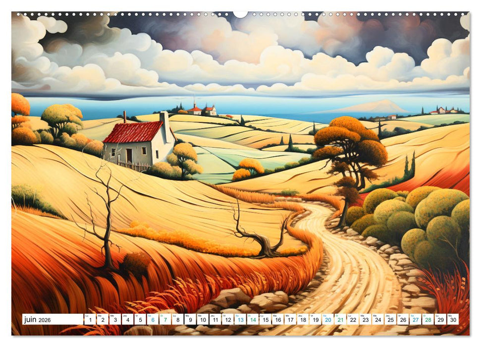 Paysages colorés (CALVENDO Calendrier supérieur 2026)