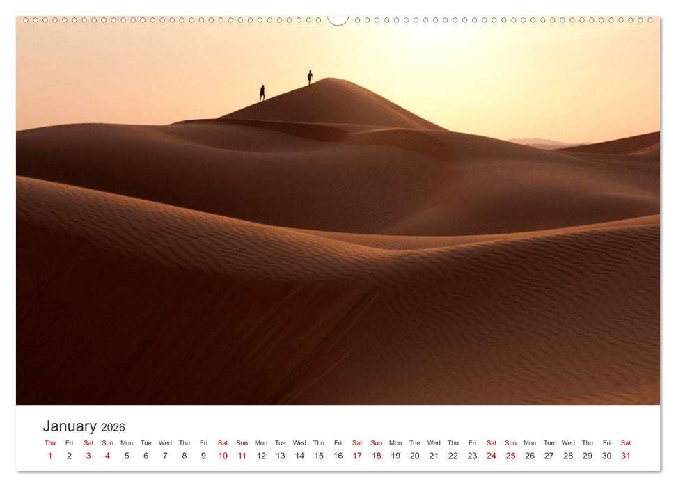 Desert dunes in Abu Dhabi (CALVENDO Monthly Calendar 2026)
