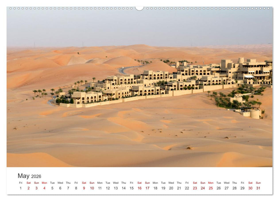 Desert dunes in Abu Dhabi (CALVENDO Monthly Calendar 2026)