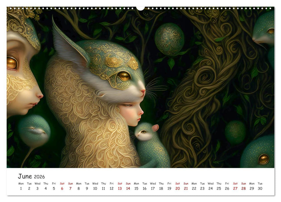 Fabulous creatures - In the land of mythical creatures (CALVENDO Monthly Calendar 2026)