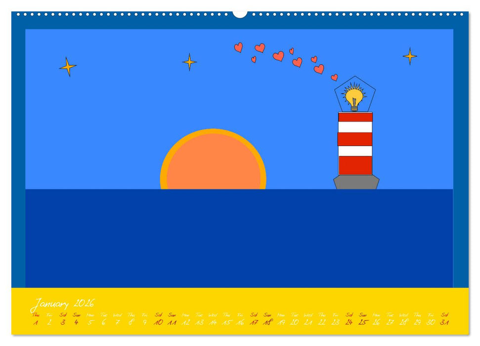 Lighthouse lights my way (CALVENDO Monthly Calendar 2026)
