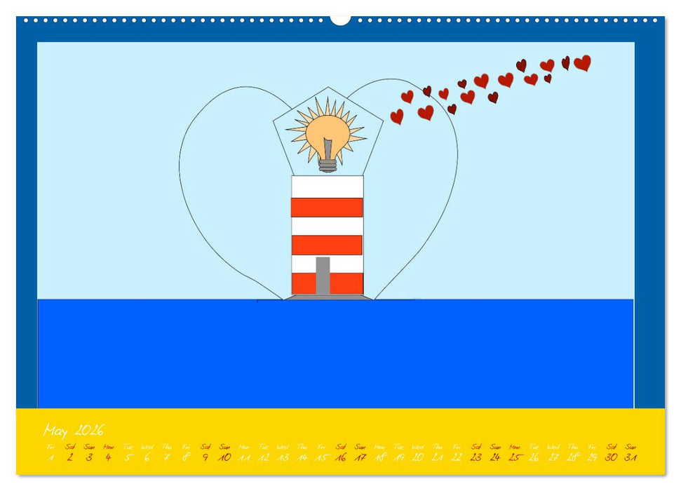 Lighthouse lights my way (CALVENDO Monthly Calendar 2026)