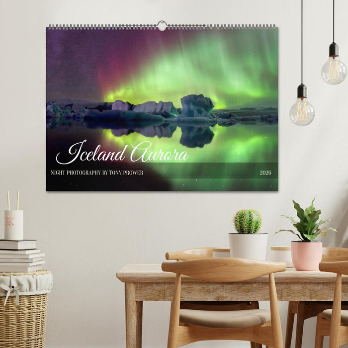 Iceland Aurora - Night Photography by Tony Prower (CALVENDO Monthly Calendar 2026)