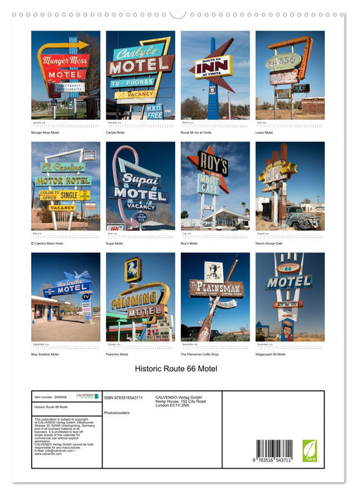 Historic Route 66 Motel (CALVENDO Premium-Calendar 2026)