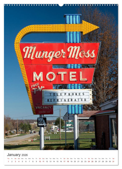 Historic Route 66 Motel (CALVENDO Premium-Calendar 2026)